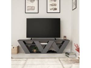 TV-Möbel aus Holz "Ralla" - 158 x 30 x 40 cm - Anthrazit 2