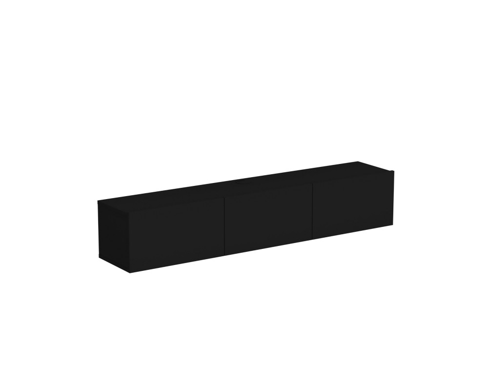 TV-Möbel aus Holz "Denby" - 160 x 31 x 29 cm - Schwarz