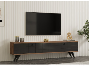 TV-Möbel aus Holz "Alberi" - 160 x 25 x 35 cm - Anthrazitgrau 2