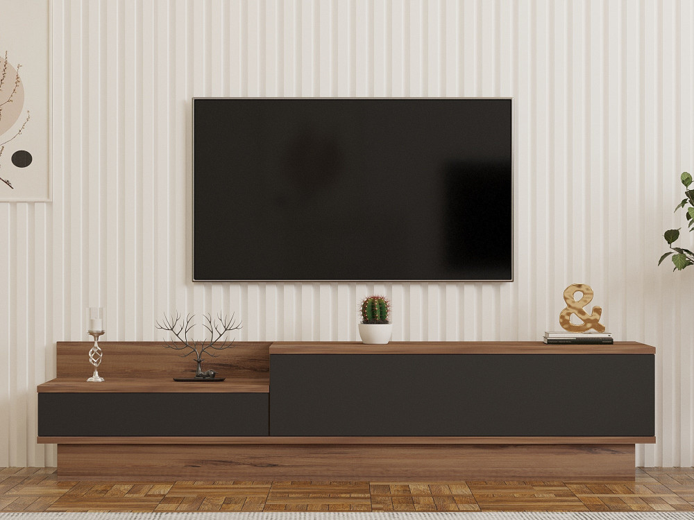 TV-Möbel aus Holz "Asir" - 160 x 35 x 35 cm - Braun