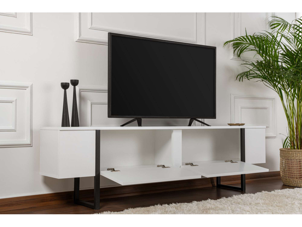 TV-Möbel aus Holz "Serenity" 180 x 30 x 45 cm - Weiß