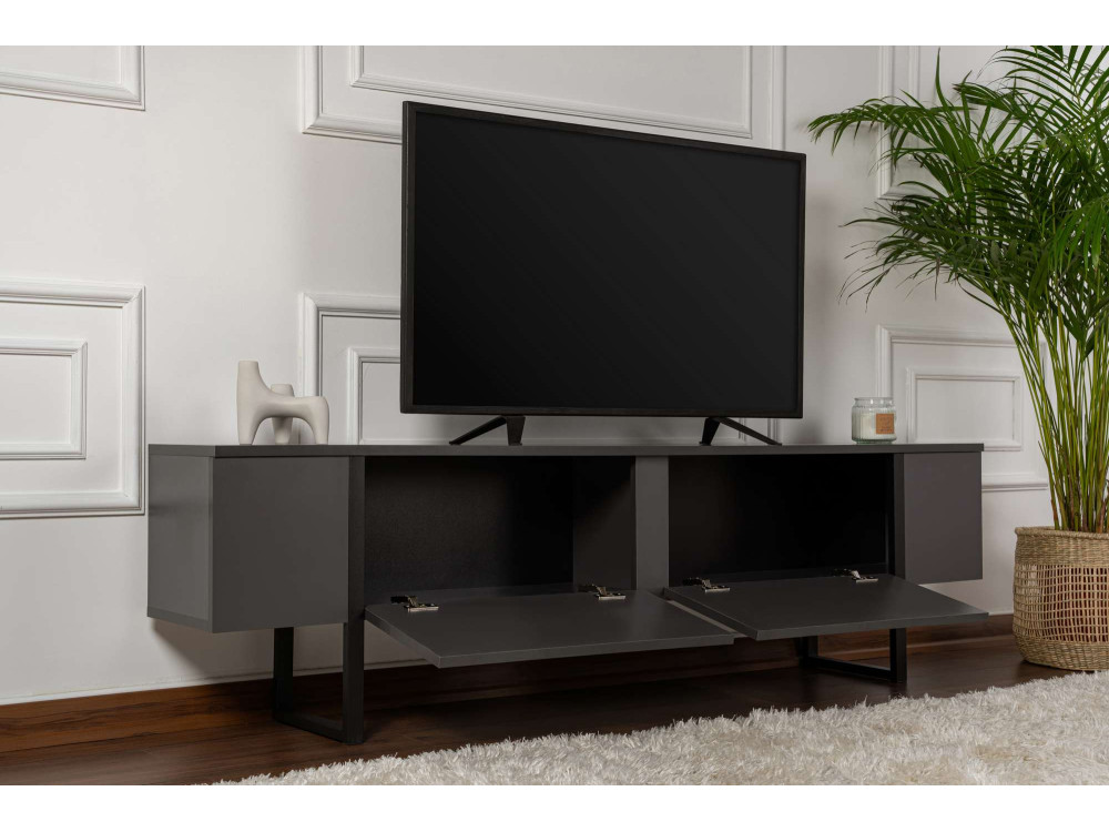 TV-Möbel aus Holz "Serenity" 180 x 30 x 50 cm - Anthrazit