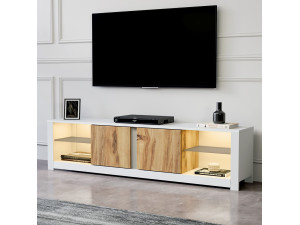 TV-Möbel aus Holz "Aydos" 180 x 35 x 45 cm - Weiß 2