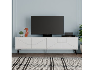 TV-Möbel aus Holz "Dune" - 180 x 29 x 50 cm - Weiß 2