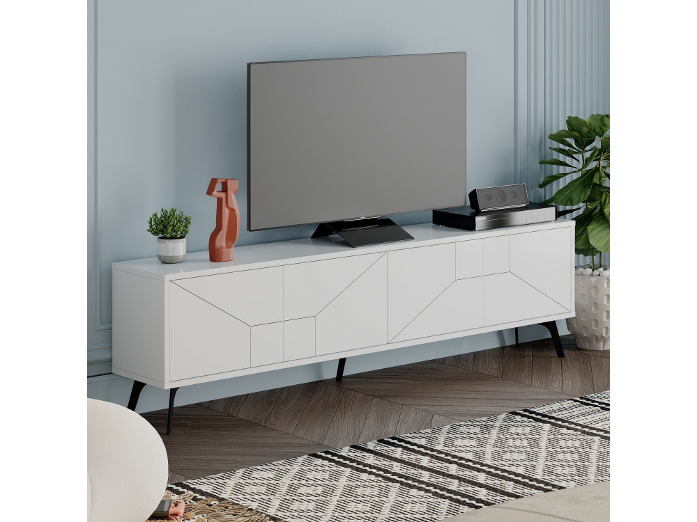 TV-Möbel aus Holz "Dune" - 180 x 29 x 50 cm - Weiß