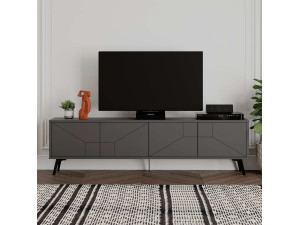 TV-Möbel aus Holz "Dune" - 180 x 29 x 50 cm - Anthrazitgrau 2