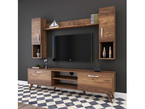 TV-Möbel-Set aus Holz "Mezalun" - 180 x 35 x 48 cm - Braun 2
