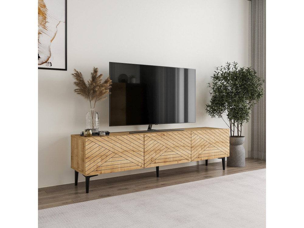 Holz TV-Möbel "Felix" 160 x 31,4 x 44,1 cm - Saphir-Eiche
