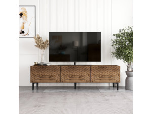 TV-Möbel aus Holz "Felix" - 160 x 31 x 44 cm - Braun 2