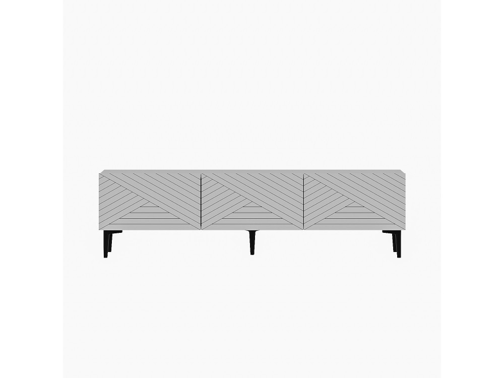 TV-Möbel aus Holz "Felix" - 160 x 31 x 44 cm - Weiß
