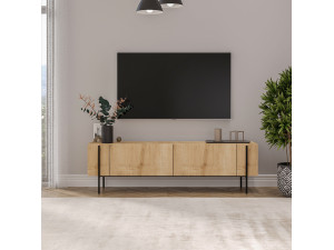 TV-Möbel aus Holz "Herman" - 160 x 31 x 45 cm - Beige 2
