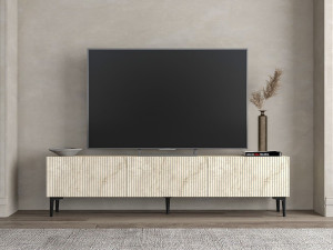 TV-Möbel aus Holz "Oscar" - 180 x 31 x 45 cm - Beige 2