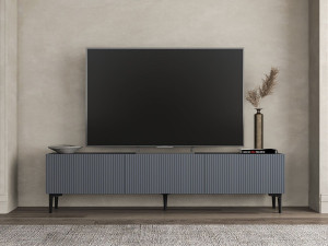 TV-Möbel aus Holz "Oscar" - 180 x 31 x 45 cm - Anthrazitgrau 2
