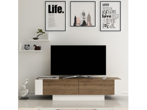 TV-Möbel aus Holz "Matera" - 150 x 31 x 41 cm - Braun 2