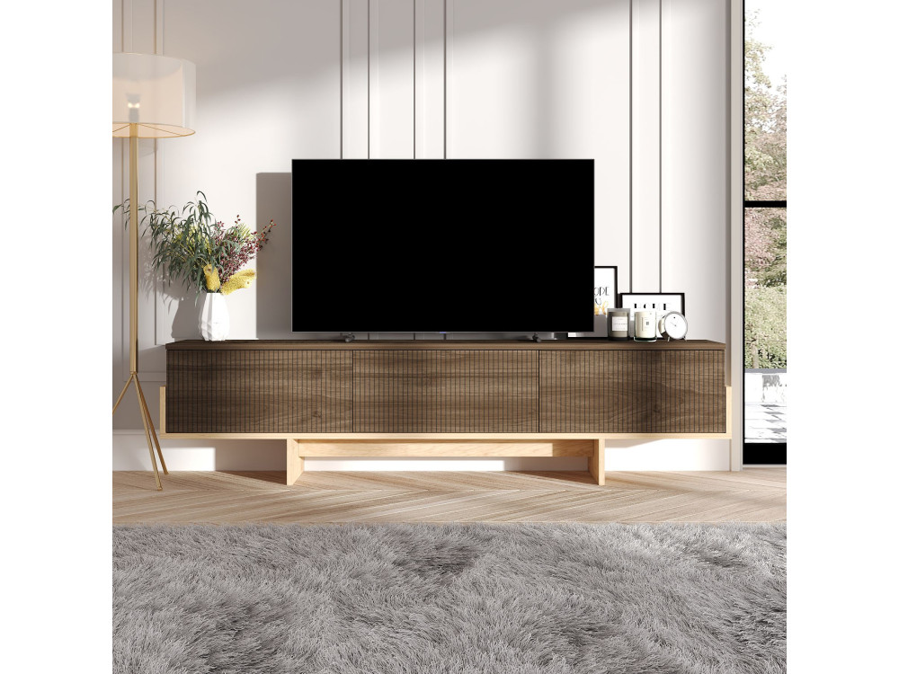 TV-Möbel aus Holz "Hege" - 180 x 30 x 44 cm - Braun