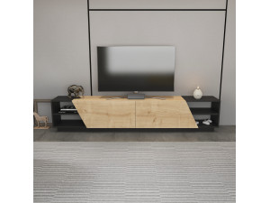 TV-Möbel aus Holz "Rhodes" - 240 x 37 x 47 cm - Beige 2