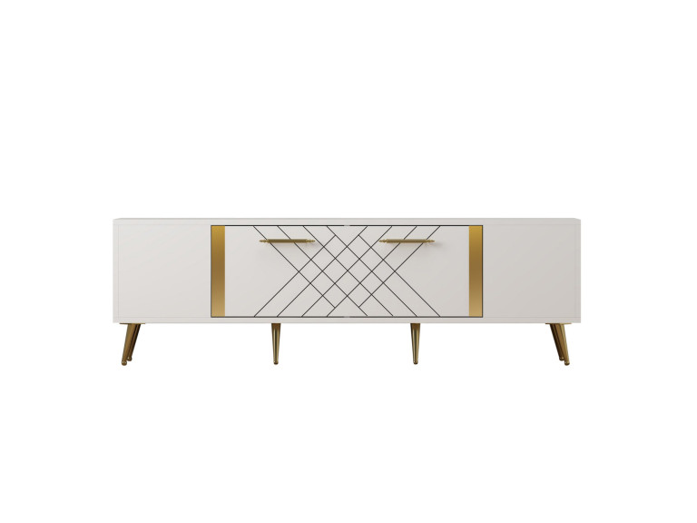 TV-Möbel aus Holz "Detas" - 150 x 35 x 48 cm - Gold