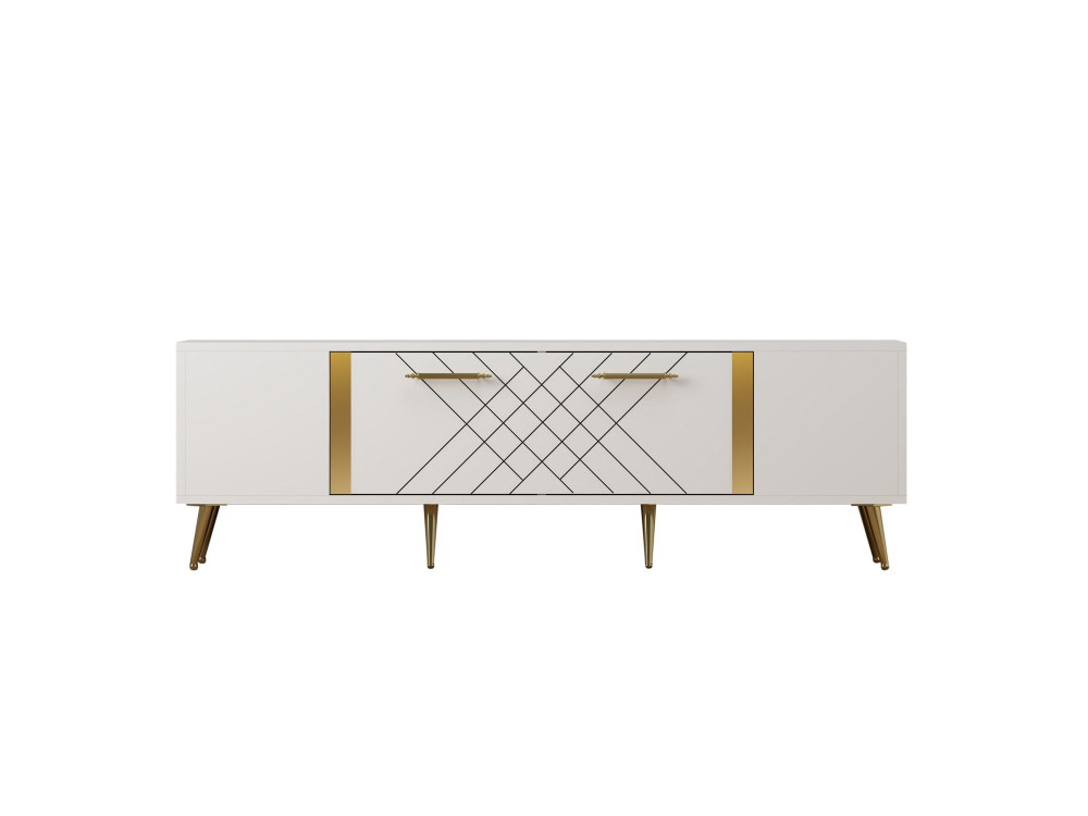 TV-Möbel aus Holz "Detas" - 150 x 35 x 48 cm - Gold