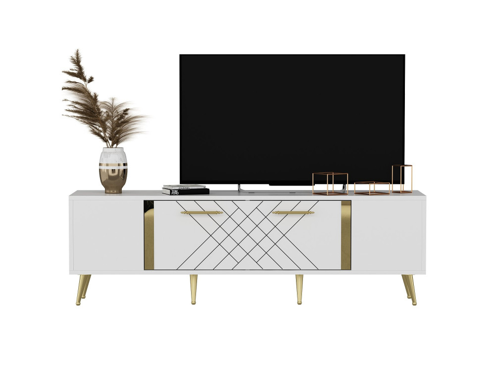 TV-Möbel aus Holz "Detas" - 150 x 35 x 48 cm - Gold
