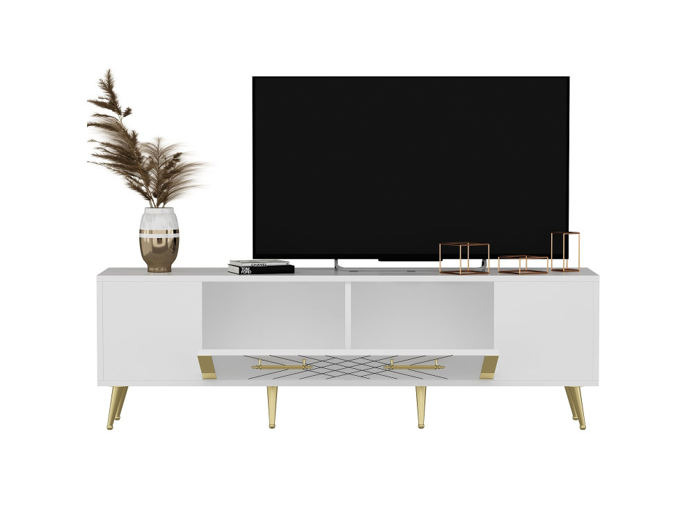 TV-Möbel aus Holz "Detas" - 150 x 35 x 48 cm - Gold