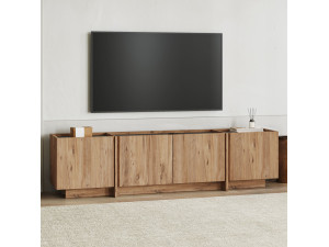 TV-Möbel aus Holz "Lowen" - 180 x 35 x 46 cm - Atlantikkiefer / Anthrazit 2