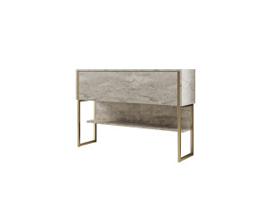 Holzkonsole "Luxe" - 120 x 30 x 80 cm - Travertin Gold