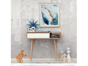 Holzkonsole "Oseyo" - 100 x 30 x 94 cm - Braun 2