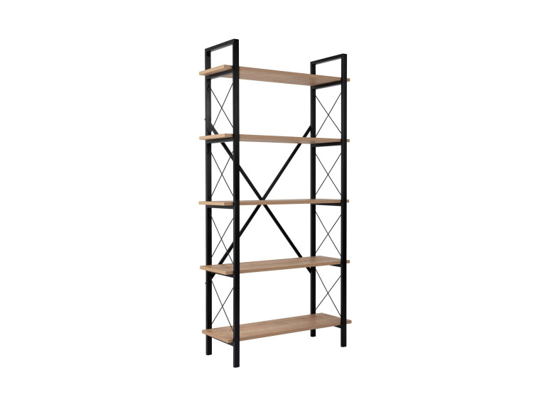 Bücherregal „Elysian“ aus Holz – 90 x 33 x 180 cm – Schwarzeiche