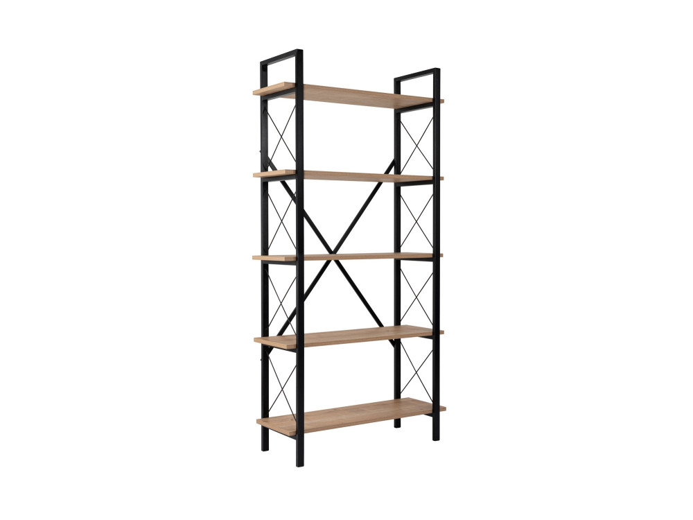 Bücherregal „Elysian“ aus Holz – 90 x 33 x 180 cm – Schwarzeiche
