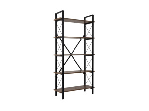 Bücherregal „Elysian“ aus Holz – 90 x 33 x 180 cm – Schwarznuss
