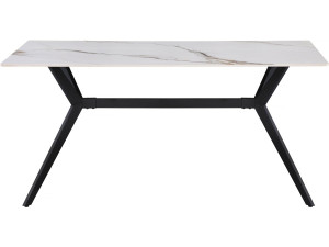 Keramik-Esstisch "Boreal" - 4 bis 6 Personen - 160 cm - Weiß