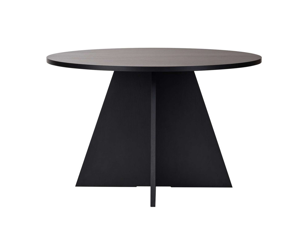 Esstisch „Virella“ aus Holz – 120 x 120 x 75 cm – Schwarzes Holz