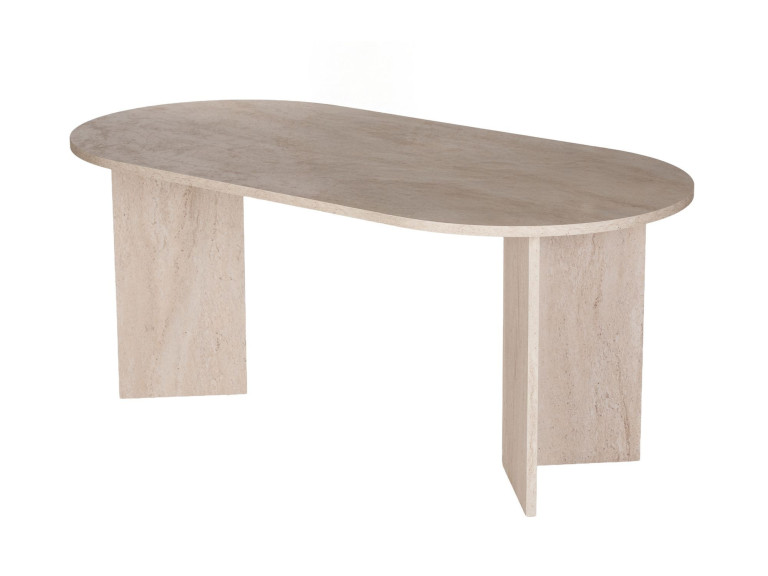 Esstisch aus Holz "Sablin" - 180 x 89 x 75 cm - Travertin