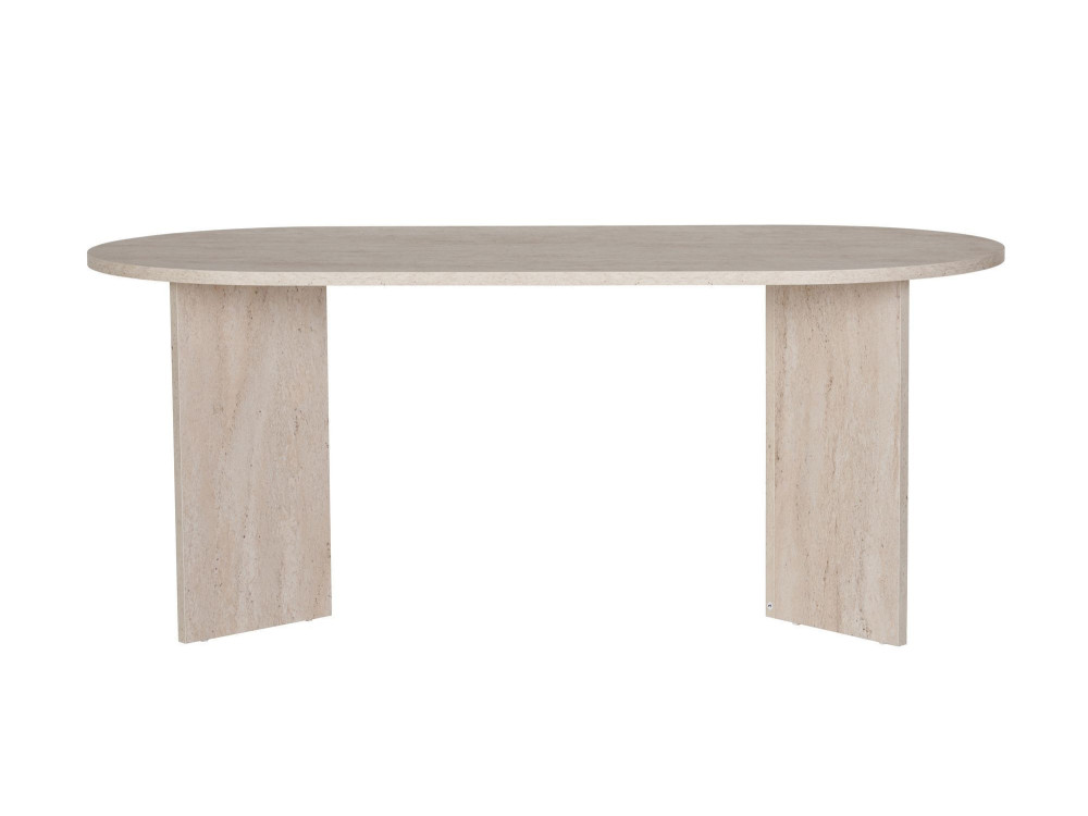 Esstisch aus Holz "Sablin" - 180 x 89 x 75 cm - Travertin