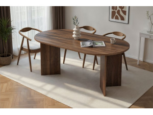 Holz-Esstisch "Sablin" 180 x 90 x 75 cm - Nussbaum 2