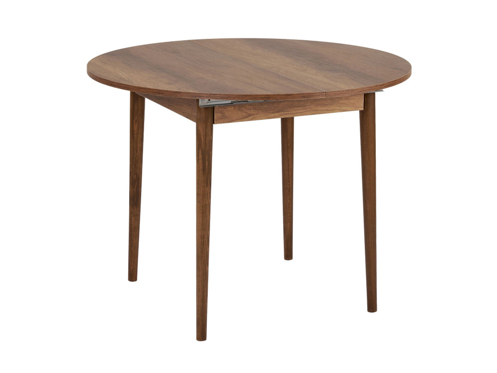 Ausziehbarer Holz-Esstisch "Viona" 100 x 100 x 75 cm - Barok Walnut