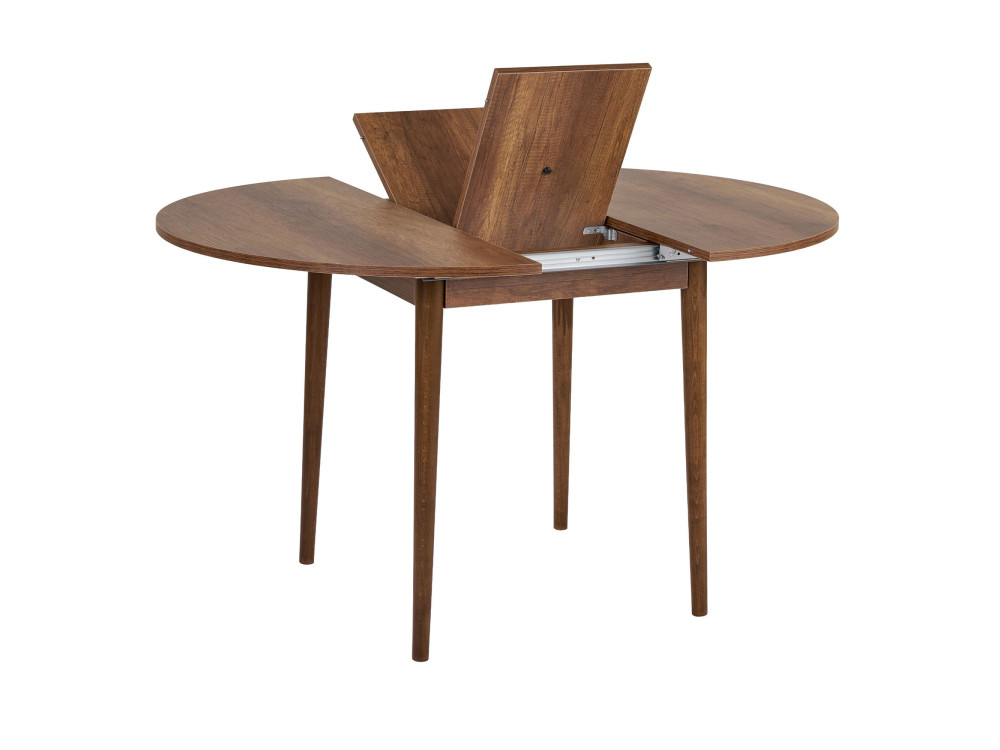 Ausziehbarer Holz-Esstisch "Viona" 100 x 100 x 75 cm - Barok Walnut