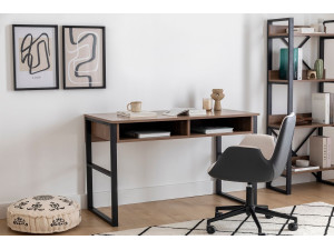 Holzschreibtisch "Nove" - 120 x 60 x 75 cm - Walnussholz 2