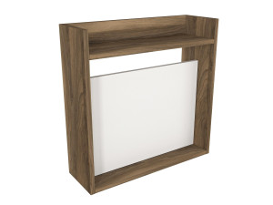 Holzschreibtisch "Laptop" - 60 x 19 x 60 cm - Weiß, Nussbaum