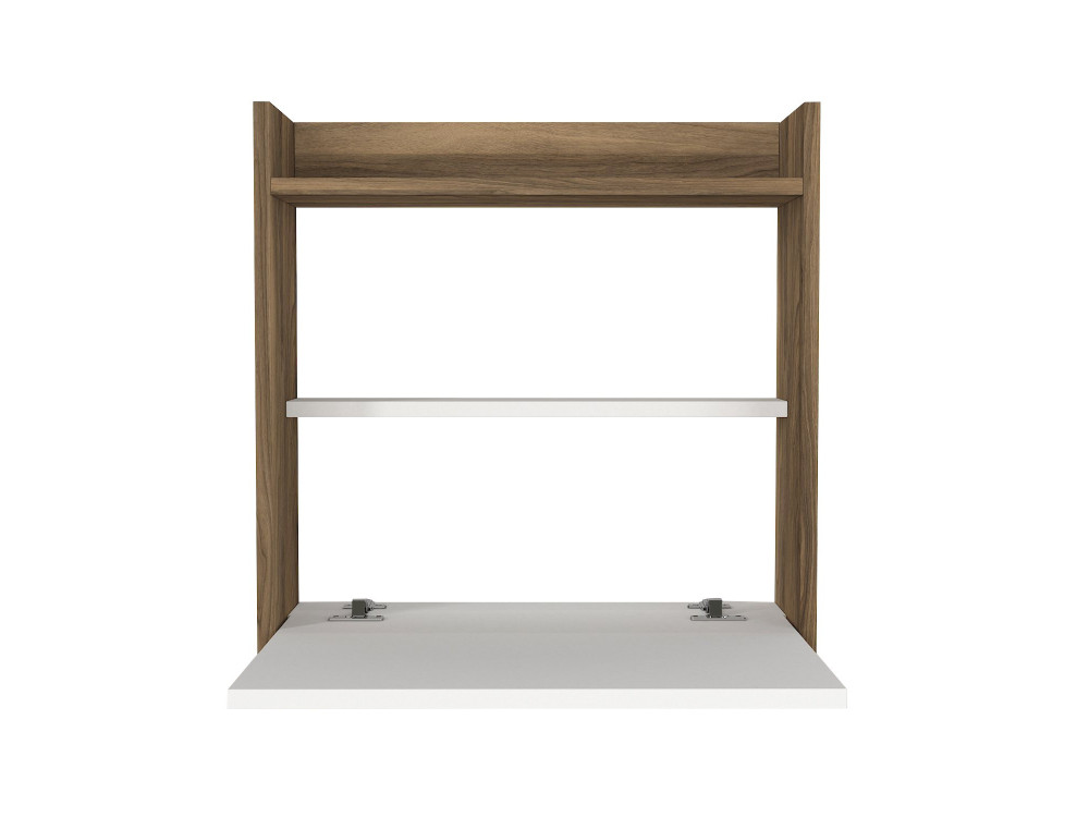 Holzschreibtisch "Laptop" - 60 x 19 x 60 cm - Weiß, Nussbaum