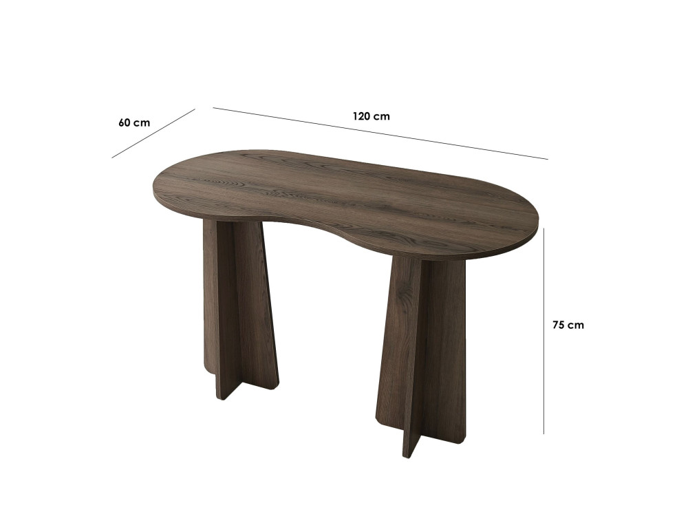 Holzschreibtisch "infini" 120 x 60 x 75 cm - Nussbaum
