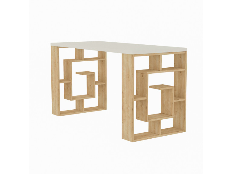 Holzschreibtisch "Maze" 140 x 60 x 75 cm - Weiß