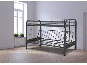 Hochbett "POLO" - 90 x 190 cm - Schwarz 2