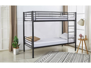 Etagenbett „ADAM“ -  90 x 190 cm - Metall - Schwarz 2