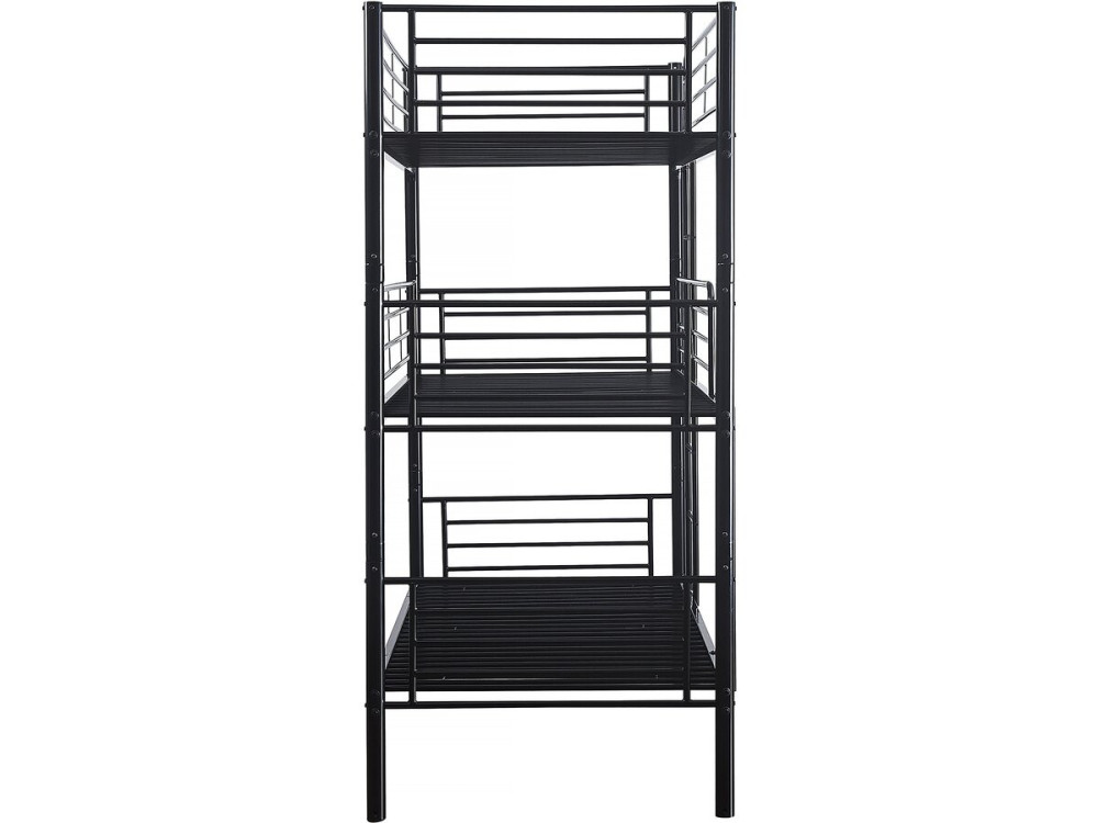 3-Etagenbett aus Metall "HAVIN" - 90 x 190 cm - Schwarz