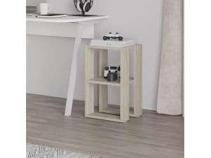 Nachttisch aus Holz "Lonie" 30 x 30 x 55 cm - Travertin 2
