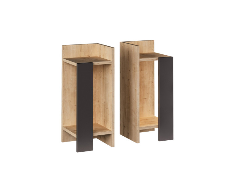 2er-Set Nachttische aus Holz "Elos" - 25 x 27 x 60 cm - Braun
