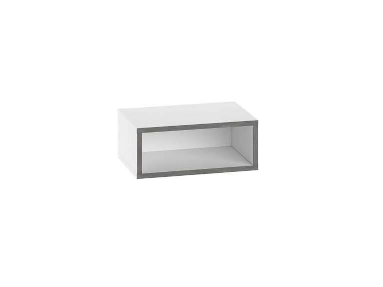 Nachttisch mit LED-Beleuchtung aus Holz "Brik" - 45 x 30 x 18 cm - Weiß