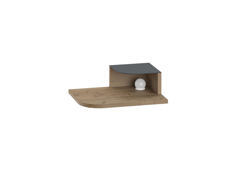Nachttisch mit Glühbirne aus Holz "Luno" - 40 x 30 x 16 cm - Braun
