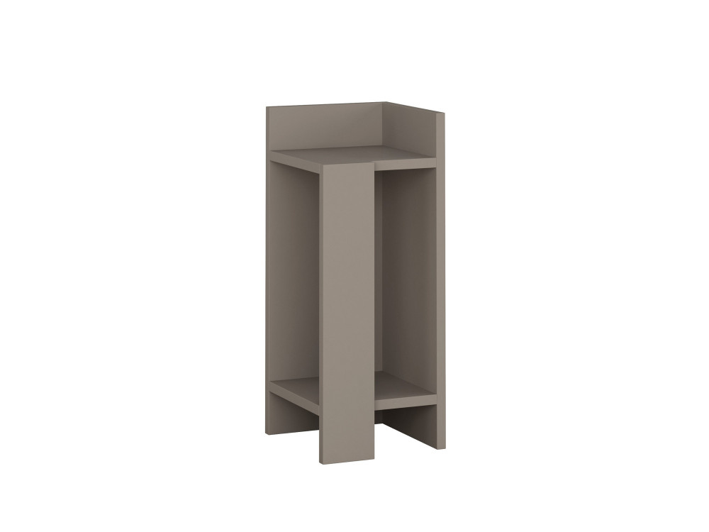 Nachttisch aus Holz "Elos Right" - 25 x 27 x 60 cm - Helles Mokka